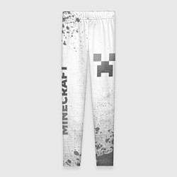 Женские легинсы Minecraft - white gradient вертикально