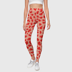 Леггинсы женские Сердца любви, цвет: 3D-принт — фото 2