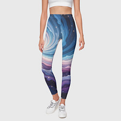 Леггинсы женские Космическая волна, цвет: 3D-принт — фото 2