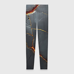 Женские легинсы Серая текстура с золотым изломом