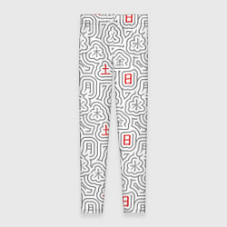 Леггинсы женские Серые будни и красные выходные иероглифами, цвет: 3D-принт