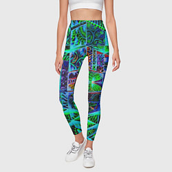 Леггинсы женские Психоделика узор кислотный, цвет: 3D-принт — фото 2