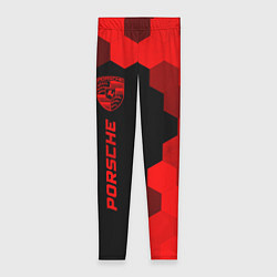 Женские легинсы Porsche - red gradient по-вертикали