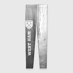 Женские легинсы West Ham - grey gradient по-вертикали