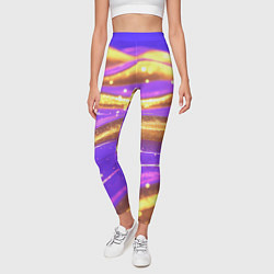 Леггинсы женские Блестящая волнистая текстура, цвет: 3D-принт — фото 2