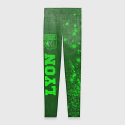 Женские легинсы Lyon - green gradient по-вертикали