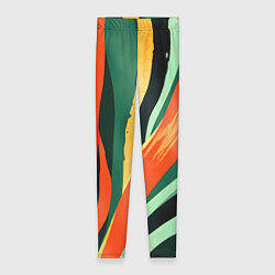Леггинсы женские Тропическая жаркая абстракция, цвет: 3D-принт