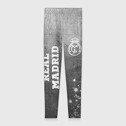 Леггинсы женские Real Madrid - grey gradient вертикально, цвет: 3D-принт
