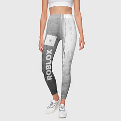 Леггинсы женские Roblox - grey gradient по-вертикали, цвет: 3D-принт — фото 2