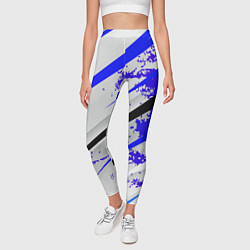 Леггинсы женские Color white blue, цвет: 3D-принт — фото 2