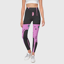 Леггинсы женские Стекающая краска текстура, цвет: 3D-принт — фото 2