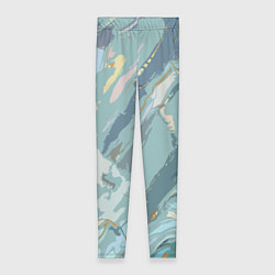 Женские легинсы Холодный голубой абстракция