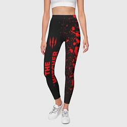 Леггинсы женские The Witcher - red gradient по-вертикали, цвет: 3D-принт — фото 2