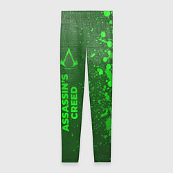 Леггинсы женские Assassins Creed - green gradient по-вертикали, цвет: 3D-принт