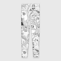 Леггинсы женские Птицы Сирин, цвет: 3D-принт