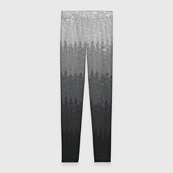 Леггинсы женские Градиент полосами тёмно-серый графитовый, цвет: 3D-принт