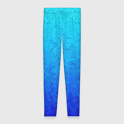 Женские легинсы Голубой в синеву с узором