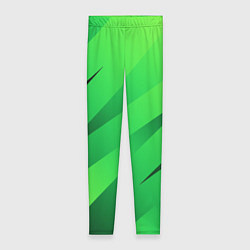 Женские легинсы Сочный зелёный абстрактные полосы