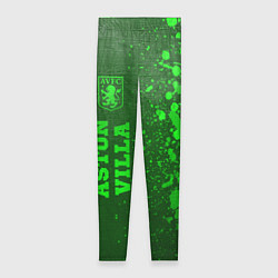 Леггинсы женские Aston Villa - green gradient по-вертикали, цвет: 3D-принт