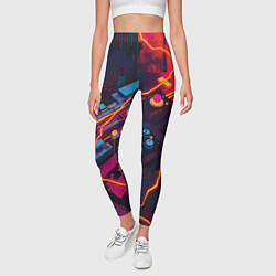 Леггинсы женские Техническая абстракция, цвет: 3D-принт — фото 2