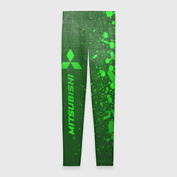 Леггинсы женские Mitsubishi - green gradient по-вертикали, цвет: 3D-принт