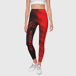 Леггинсы женские Citroen - red gradient по-вертикали, цвет: 3D-принт — фото 2
