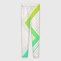 Леггинсы женские Color white line green, цвет: 3D-принт