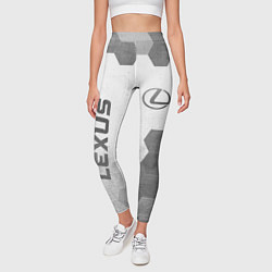 Леггинсы женские Lexus - white gradient вертикально, цвет: 3D-принт — фото 2