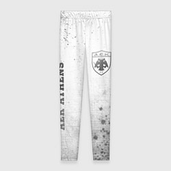 Женские легинсы AEK Athens - white gradient вертикально