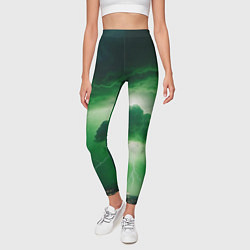 Леггинсы женские Зелёный гром, цвет: 3D-принт — фото 2