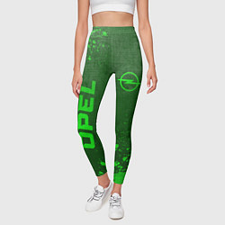 Леггинсы женские Opel - green gradient вертикально, цвет: 3D-принт — фото 2
