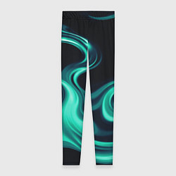 Женские легинсы Color turquoise black