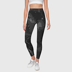 Леггинсы женские Угольный серый простой абстрактный, цвет: 3D-принт — фото 2