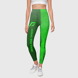 Леггинсы женские Need for Speed - green gradient по-вертикали, цвет: 3D-принт — фото 2