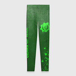 Женские легинсы Gears of War - green gradient вертикально