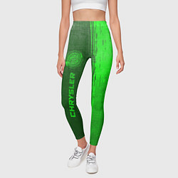 Леггинсы женские Chrysler - green gradient по-вертикали, цвет: 3D-принт — фото 2
