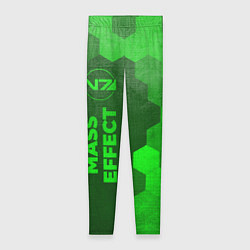 Леггинсы женские Mass Effect - green gradient по-вертикали, цвет: 3D-принт