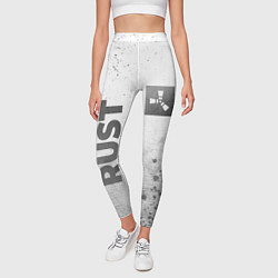Леггинсы женские Rust - white gradient вертикально, цвет: 3D-принт — фото 2