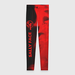 Леггинсы женские Sally Face - red gradient по-вертикали, цвет: 3D-принт