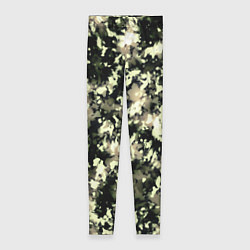 Леггинсы женские Пятнистый чёрно-бежевый, цвет: 3D-принт