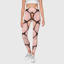 Леггинсы женские Розовые пятна жирафа, цвет: 3D-принт — фото 2