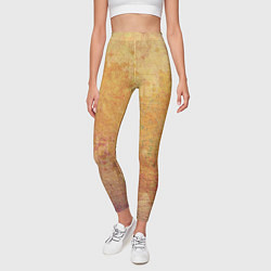 Леггинсы женские Абстракция - red and yellow spots, цвет: 3D-принт — фото 2