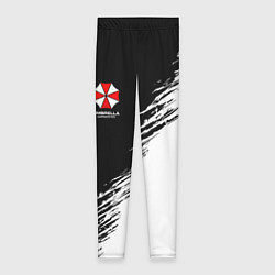 Леггинсы женские Umbrella Corp - black and white, цвет: 3D-принт