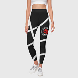 Леггинсы женские Торонто Рэпторс - текстура мяча, цвет: 3D-принт — фото 2