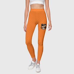 Леггинсы женские ФК Урал - текстура оранжевая, цвет: 3D-принт — фото 2
