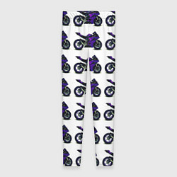 Леггинсы женские Motorcycle purple gloss, цвет: 3D-принт