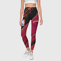 Леггинсы женские Майами Хит - цвета команды, цвет: 3D-принт — фото 2