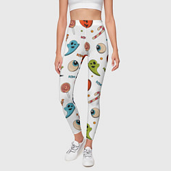 Леггинсы женские Halloween pumpkin show, цвет: 3D-принт — фото 2