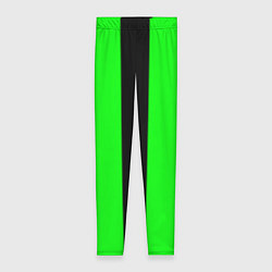 Леггинсы женские Color green black line, цвет: 3D-принт