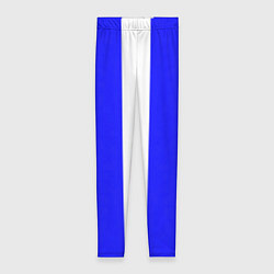 Леггинсы женские Color white blue line, цвет: 3D-принт